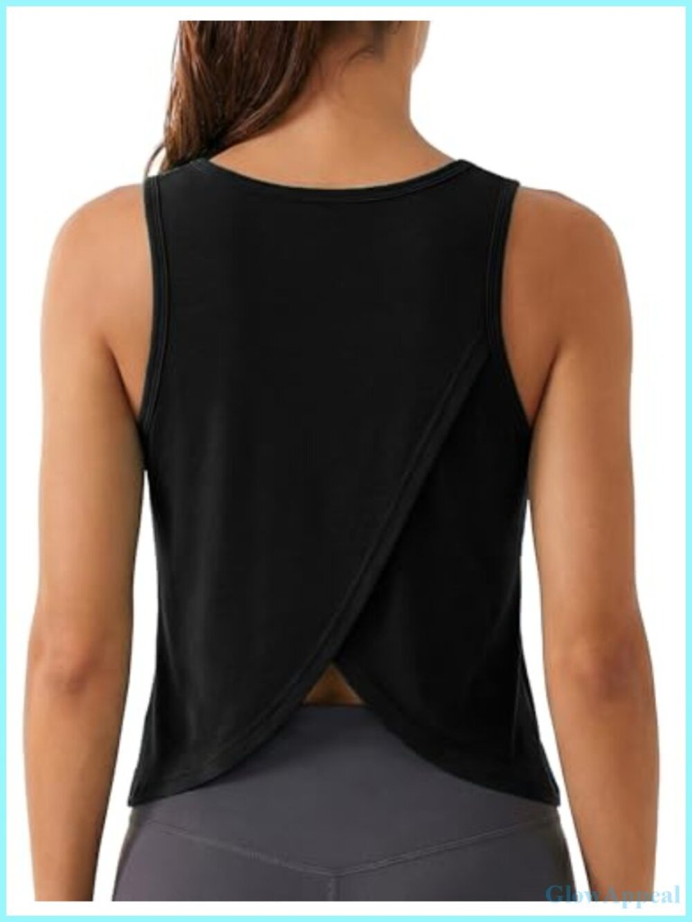 Women's Cropped Open Back Tank Top Sleeveless Gym Yoga Athletic Shirt